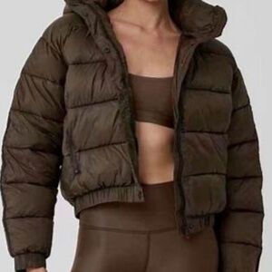 Alo yoga puffer jacket espresso/brown